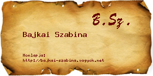 Bajkai Szabina névjegykártya