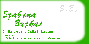 szabina bajkai business card